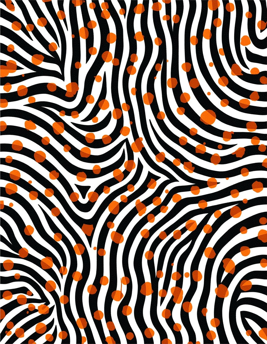 Bold Stripes And Dots Abstract Rug
