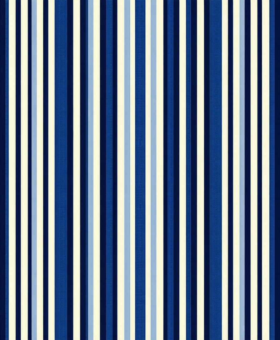 Classic Blue White Stripe Rug