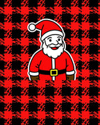 Classic Red Black Plaid Santa Rug