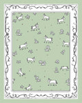 Whimsical Horse Floral Print Rug