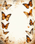 Monarch Butterfly Watercolor Art Rug