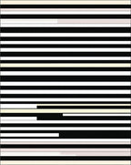Bold Black White Cream Stripes Rug