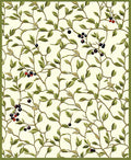 Vineyard Berry Patterned Nature Art Rug
