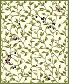 Vineyard Berry Patterned Nature Art Rug
