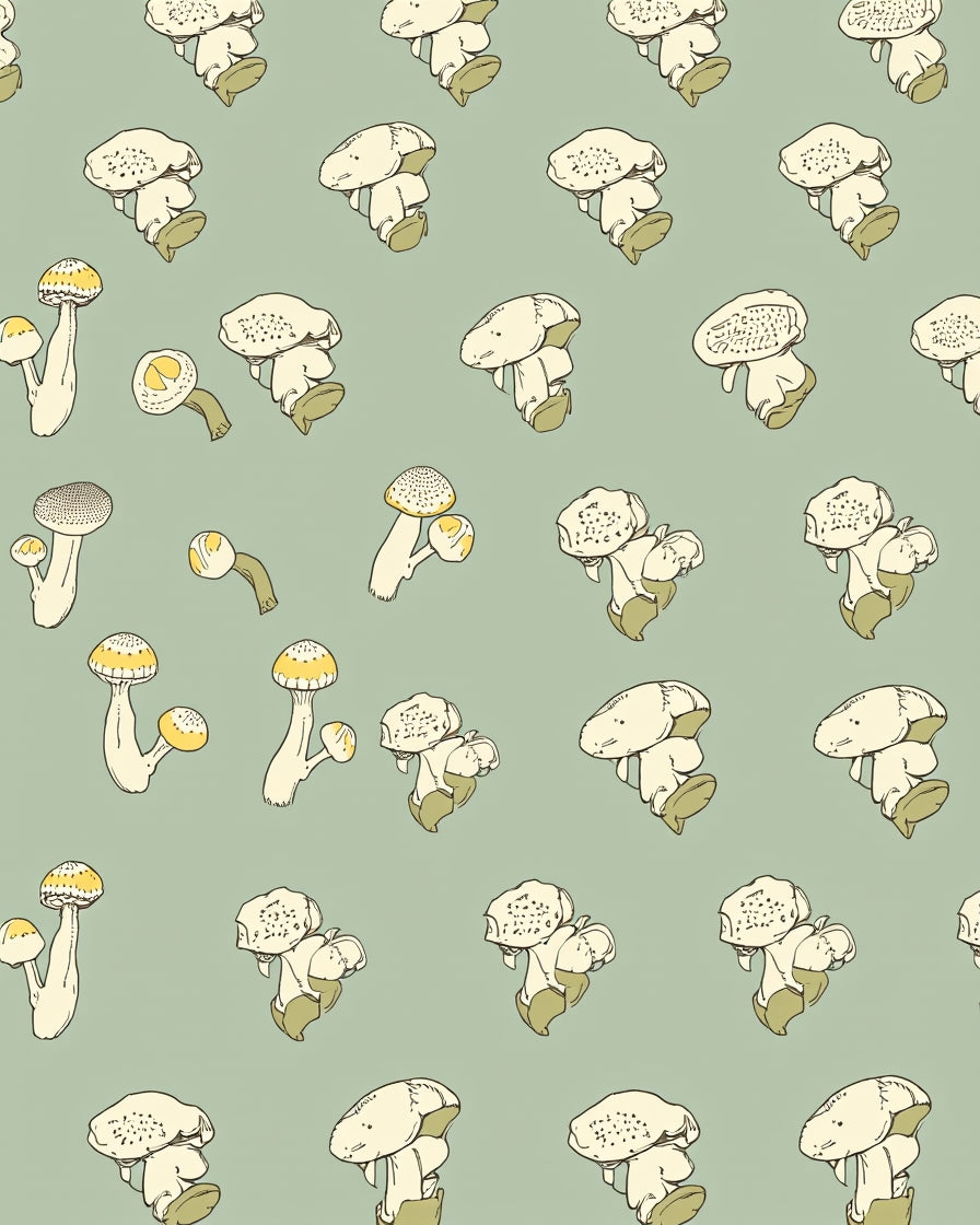 Mushroom Pattern Delightful Design Rug