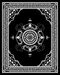 Bold Black Mandala Floral Pattern Rug