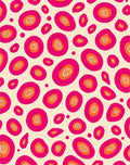 Bold Pink Orange Abstract Organic Shapes Rug