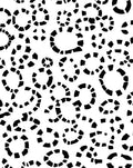 Abstract Black Circles Pattern Rug
