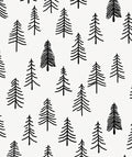 Simple Black Pine Tree Forest Rug