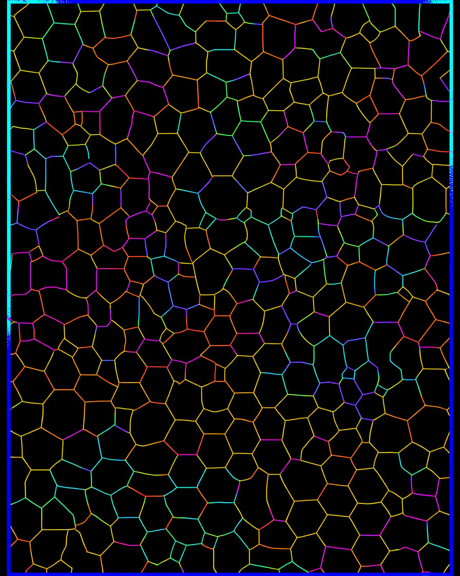 Vibrant Mosaic Cell Pattern Rug