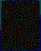 Vibrant Mosaic Cell Pattern Rug