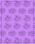Abstract Swirl Floral Outline Pattern Rug