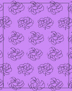 Abstract Swirl Floral Outline Pattern Rug