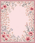 Pink Floral Vintage Garden Rug