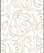 Abstract Swirls on White Background Rug