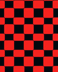 Bold Red Black Checkered Squares Rug