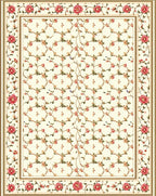 Floral Vines And Blossoms Pattern Rug