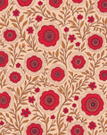 Red Floral Vine Artful Design Rug