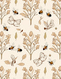 Botanical Insect Butterfly Pattern Rug