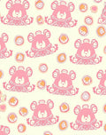 Whimsical Pink Bear Pattern Rug
