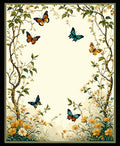 Whimsical Butterflies Blossom Nature Design Rug
