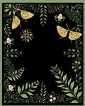 Golden Insect And Leafy Vine Design Rug