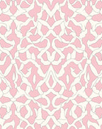 Pink Cream Abstract Organic Pattern Rug