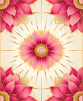 Ornate Floral Sunburst Pattern Rug
