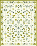 Stylized Botanical Garden Design Rug