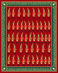 Crimson Soldier Guard Motif Rug