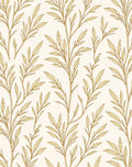 Elegant Branch Pattern Subtle Gold Design Rug