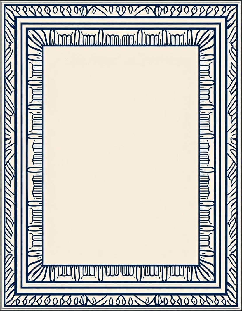 Classic Geometric Border Design Rug