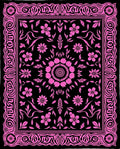 Elaborate Floral Mandala Pattern Rug