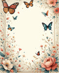 Blooming Butterflies and Floral Elegance Rug