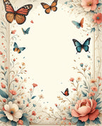 Blooming Butterflies and Floral Elegance Rug