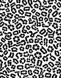 Abstract Black White Animal Print Rug