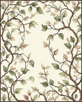 Vining Botanical Patterned Art Rug
