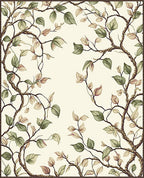 Vining Botanical Patterned Art Rug