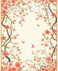 Pink Floral Branch Artistry Rug