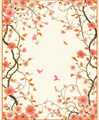 Pink Floral Branch Artistry Rug