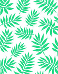 Green Leafy Tropical Pattern Rug