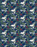 White Birds Red Berry Evergreen Trail Rug