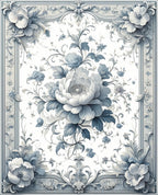 Elegant Floral Scrollwork Pattern Rug