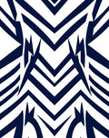 Bold Navy White Angular Design Rug