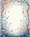 Whimsical Floral Vines With Butterflies Rug