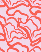 Coral Wave Pattern Rug