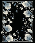 Elegant Floral Vine Pattern Rug