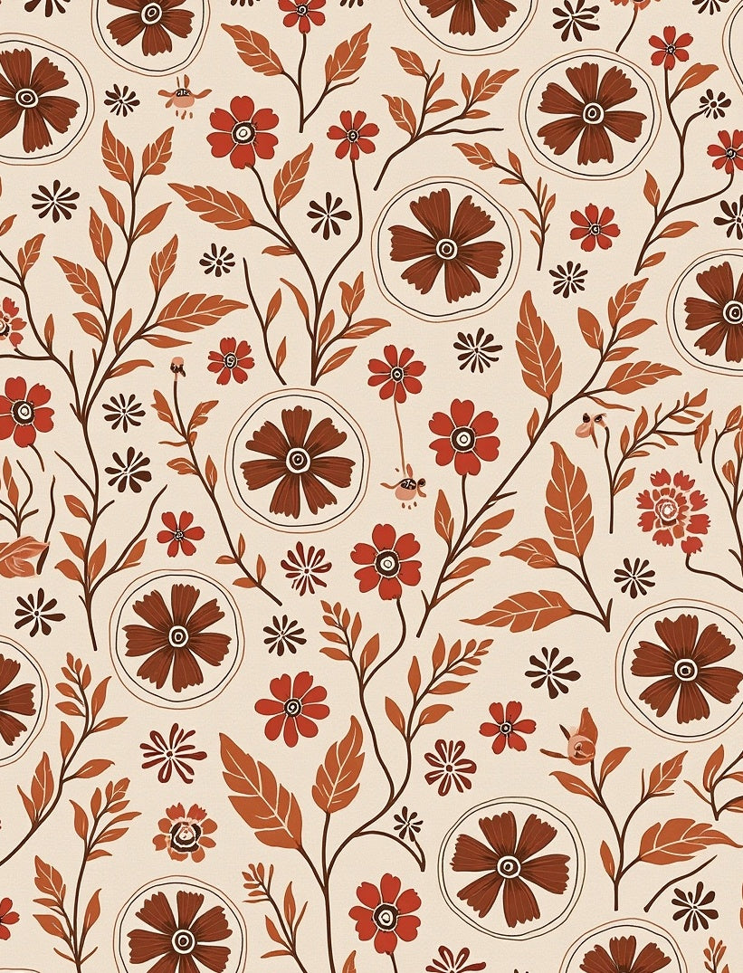 Floral Branch With 2 Tones Rug
