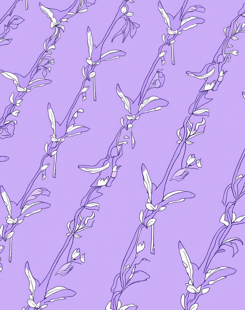 Floral Vine Outline Pattern Rug