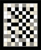 Monochromatic Checkerboard Pattern Rug
